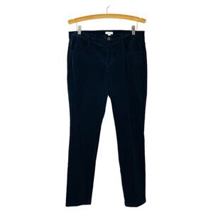 J Jill navy blue corduroy preppy straight leg pants 8